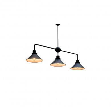 CRAFT lampada da soffitto retrò loft, nero/bianco, larghezza 95 cm 9150
