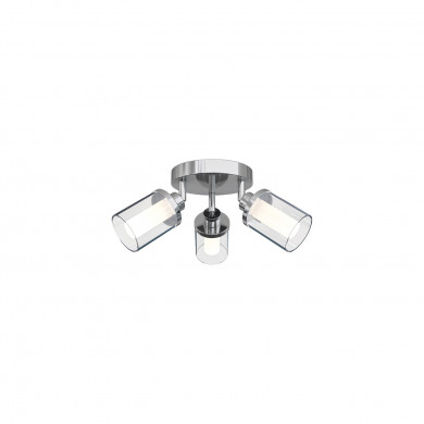 Lampada da soffitto semi-plafoniera VISTA III 3x G9 IP44 diam. 35 cm | cromo 8050