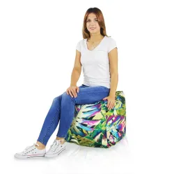 Pouf Cubo Quadrato - Tessuto Stampato Premium – vista 12