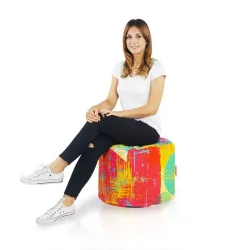 Pouf Rotondo Cilindro - Tessuto Stampato Premium – vista 30