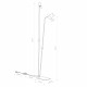 Lampa podłogowa podwójna MONO 120cm 2xGU10 | czarny 7708