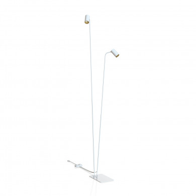 Lampada da terra doppia MONO 120 cm 2xGU10 | bianca/dorata 7715