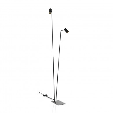 Lampada da terra doppia MONO 120 cm 2xGU10 | nero/oro 7718