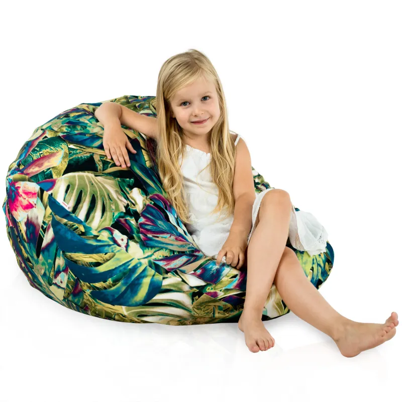 Poltrona Pouf Sacco L per bambini -Tessuto Stampato Premium – vista 95
