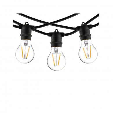 Ghirlanda da giardino FESTOON LIGHTS 9M 15xE27 | nero 7872