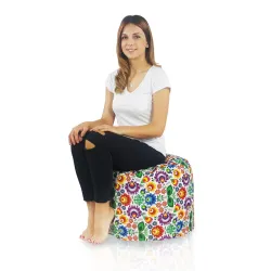 Pouf Rotondo Cilindro - Tessuto Stampato Premium – vista 27