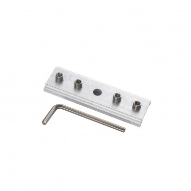 Connettore a morsetto per binari magnetici LVM con attacco a brugola | argento 10171
