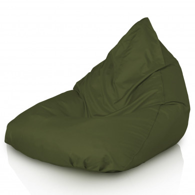 Verde Scuro Pouf Seduta Sacco Da Esterno Nylon