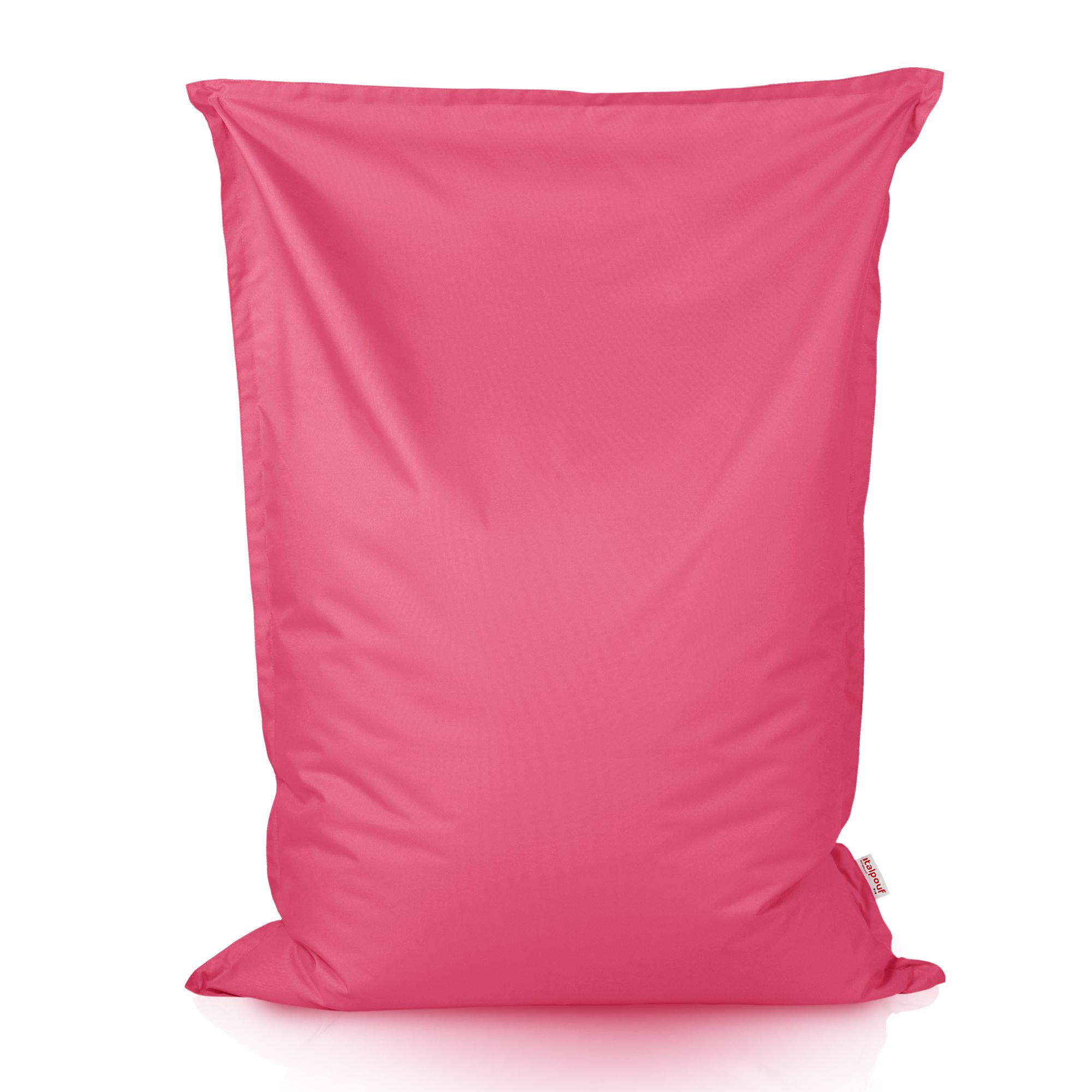 Cuscino gigante da giardino rosa nylon. Pouf sacco rettangolare