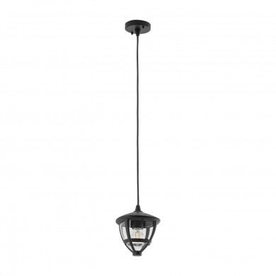 Lampada a sospensione AMELIA larghezza 17,5 cm E27 IP44 | nera 10496