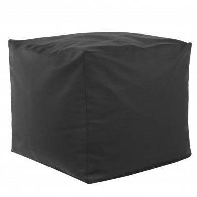 Nero Pouf Cubo Ecopelle