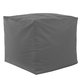 Grigio Pouf Cubo Ecopelle