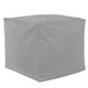 Grigio Chiaro Pouf Cubo Ecopelle