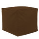 Marrone scuro Pouf Cubo Ecopelle