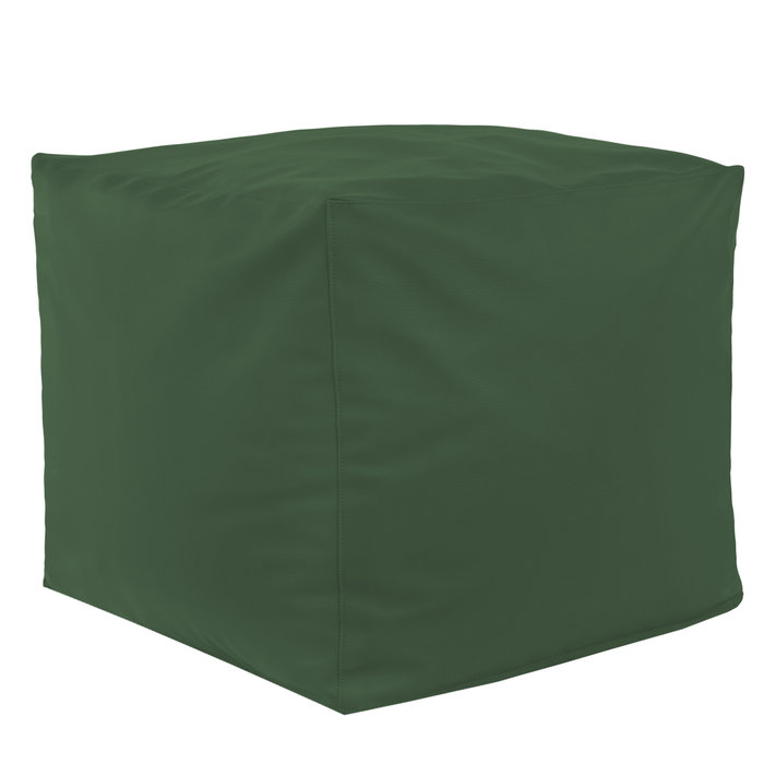 Verde Scuro Pouf Cubo Seduta Comoda