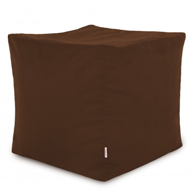 Marrone Pouf Cubo Velluto