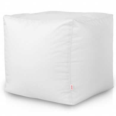 Bianco Pouf Giardino Da Esterno Cubo