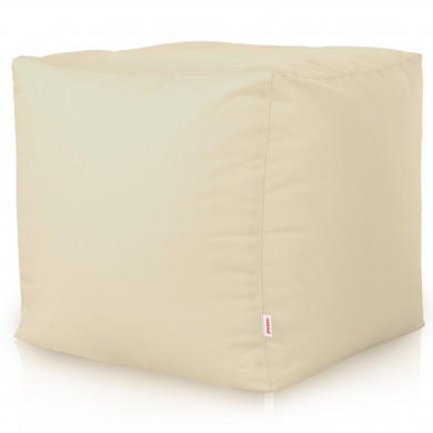 Crema Pouf Giardino Da Esterno Cubo