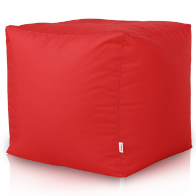 Rosso Pouf Giardino Da Esterno Cubo