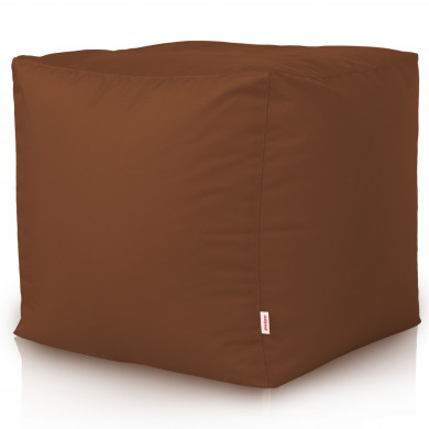 Marrone Pouf Giardino Da Esterno Cubo