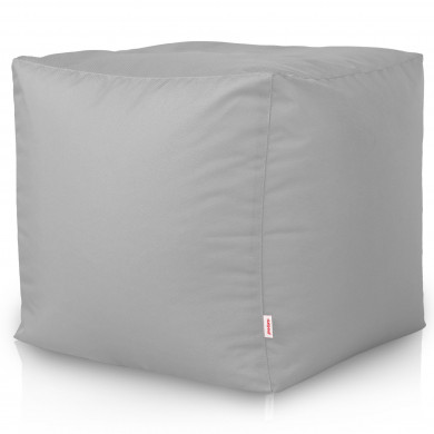 Grigio Chiaro Pouf Giardino Da Esterno Cubo