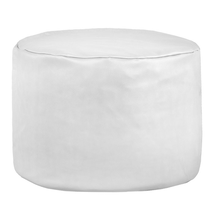 Bianco Pouf Soggiorno Ecopelle