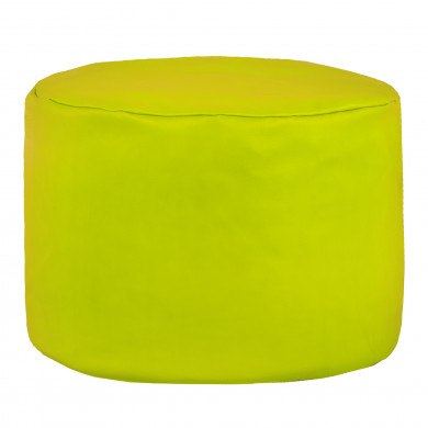 Verde Lime Pouf Cilindro Ecopelle