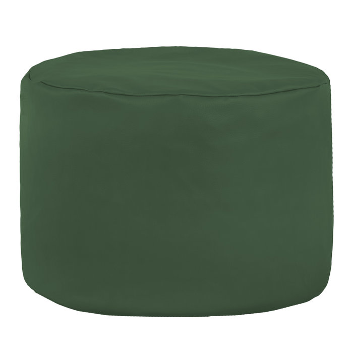Verde scuro Pouf Soggiorno Ecopelle Tondo