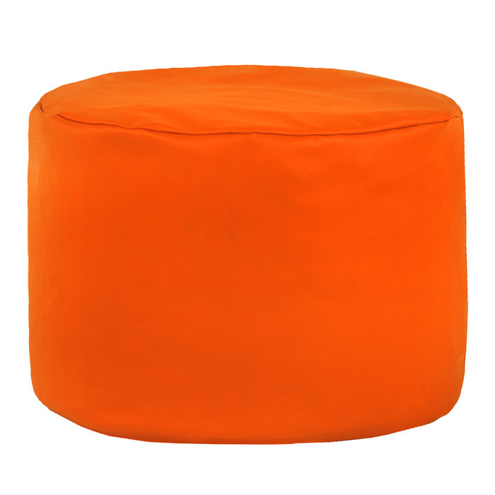 Arancione Pouf Soggiorno Ecopelle per Bambini