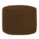 Marrone scuro Pouf Cilindro Ecopelle