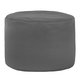 Grigio Pouf Cilindro Ecopelle