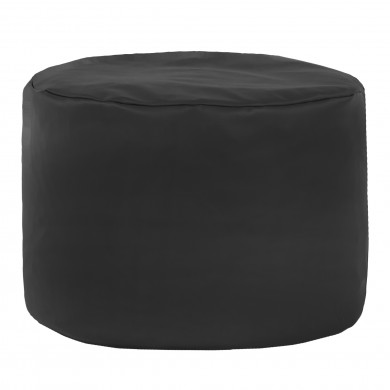 Nero Pouf Cilindro Ecopelle