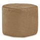 Beige Pouf Tessuto Seduta Comodo