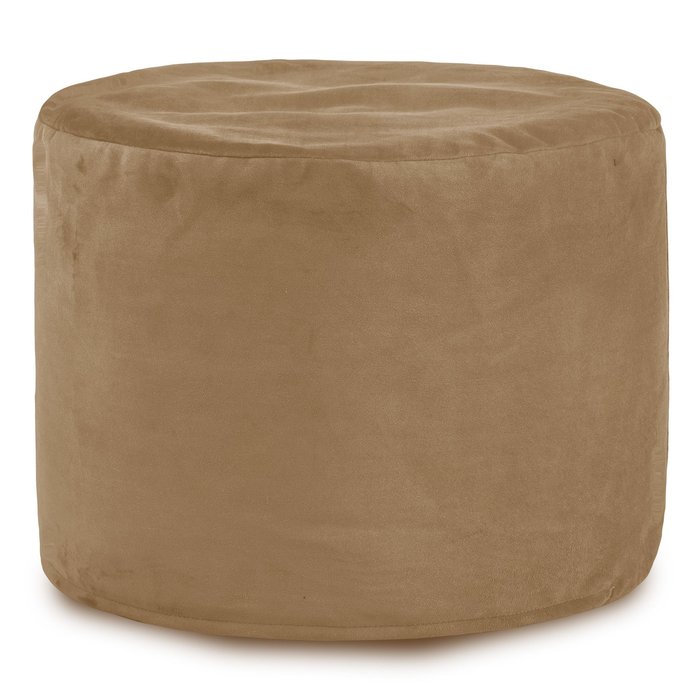 Beige Pouf Tessuto Seduta Comodo