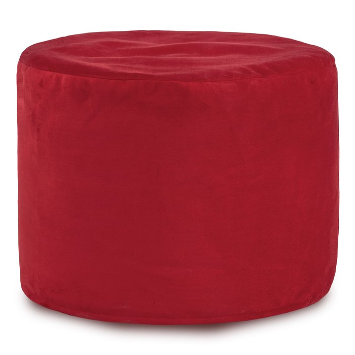 Rosso Pouf Tessuto da Soggiorno