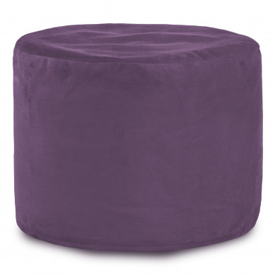 Viola Pouf Tessuto Velluto Cilindro