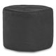 Grigio Pouf Tessuto Velluto Cilindro