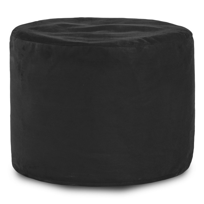 Nero Pouf Tessuto Cilindro Moderno