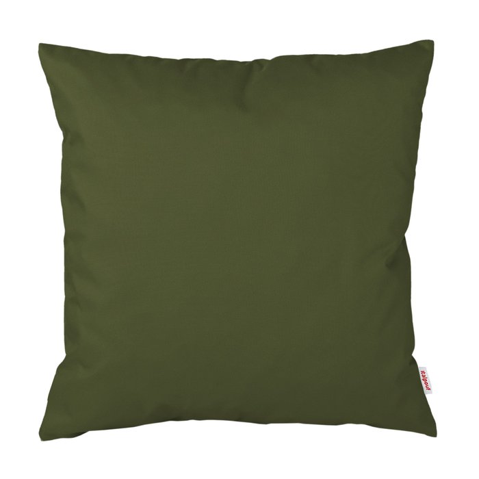Cuscino verde scuro arredo da esterni. Cuscino comodo grande giardino