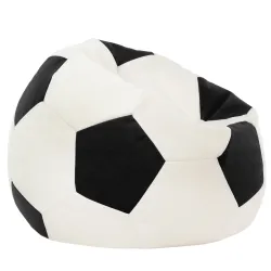 Poltrona Pouf Pallone da Calcio XL per Bambini - Soft Velluto