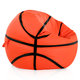 Arancione Pouf Basket Ecopelle Classico
