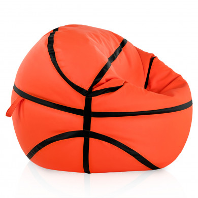 Arancione Pouf Basket Ecopelle