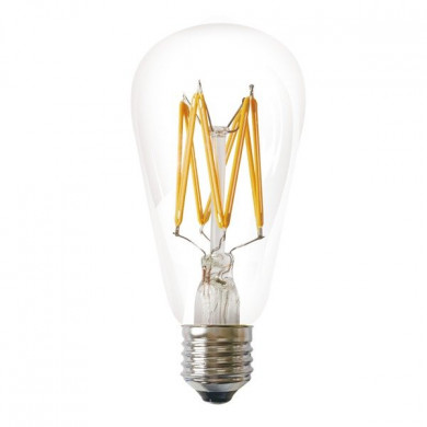 Lampadina LED FILAMENT E27 5W calda 1800K ST64 a goccia