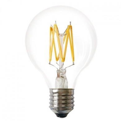 Lampadina LED FILAMENT E27 5W calda 1800K G80 a sfera