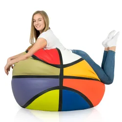 Pouf basket colorato