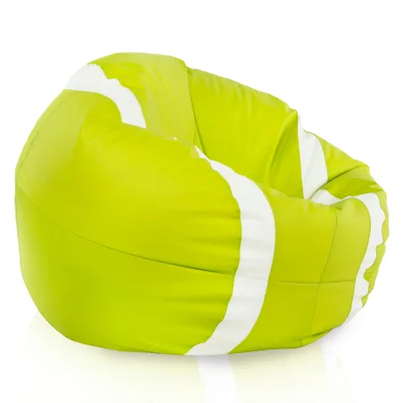 Poltrona Pouf Pallone Verde lime Tennis - Ecopelle