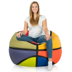 Pouf basket colorato
