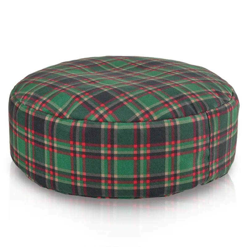 Pouf Poggiapiedi Rotondo - Tessuto Stampato Premium