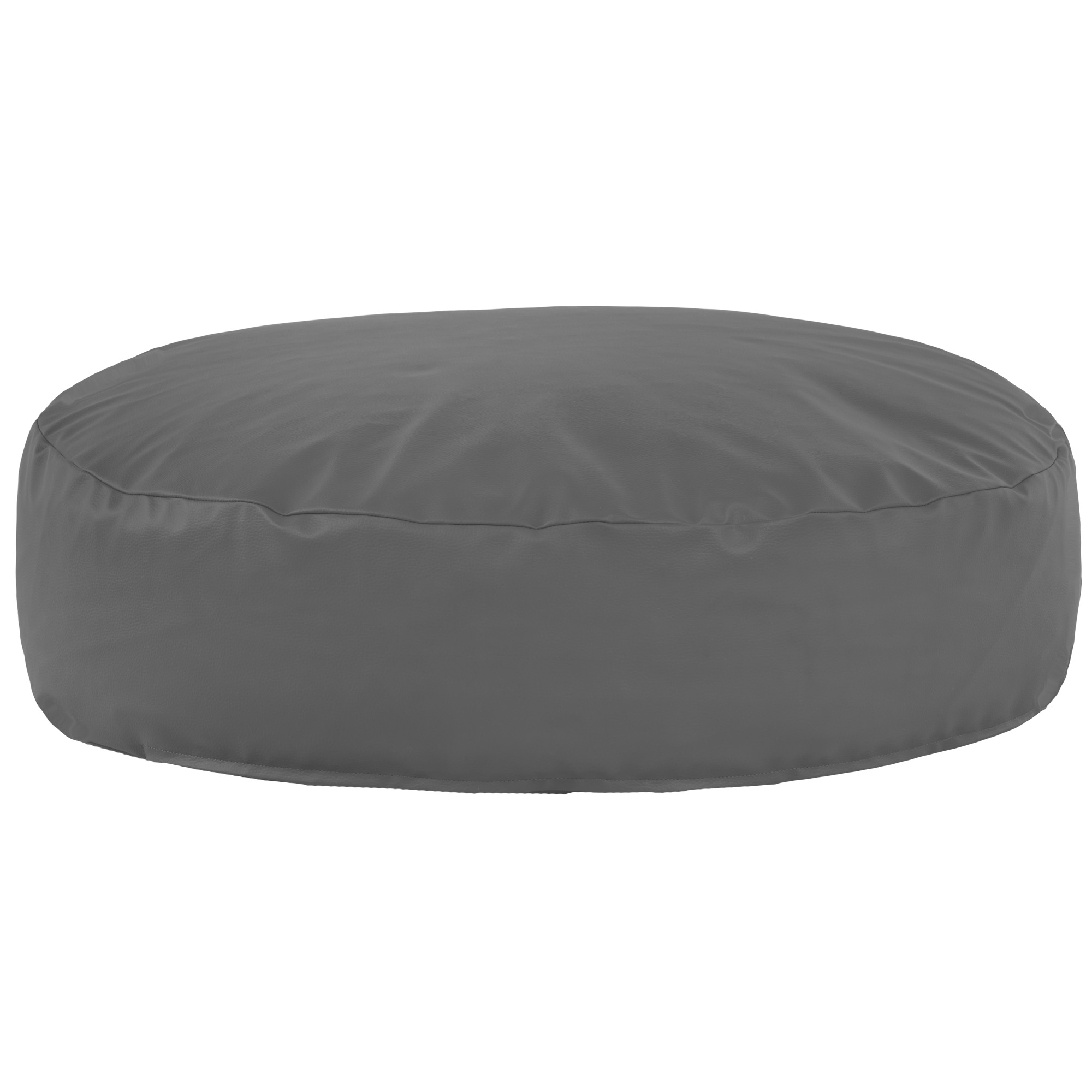 Cuscino di pavimento rosso ecopelle comodo. Pouf moderno da salotto