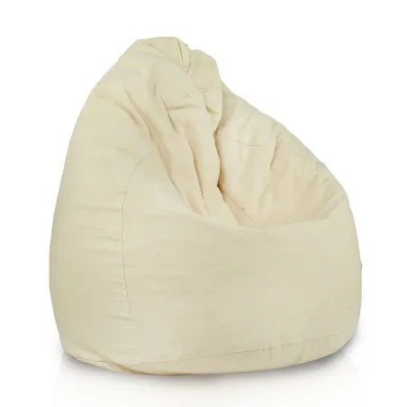 Poltrona Pouf Sacco XXL per adulti Gigante - Cotone Naturale Premium - Non tinto, Ecologico